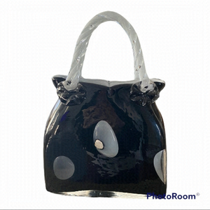 murano glass purse vase
